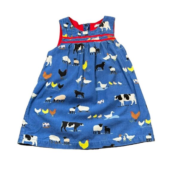 Baby Boden Farm Animals Corduroy Pinafore 2-3y
